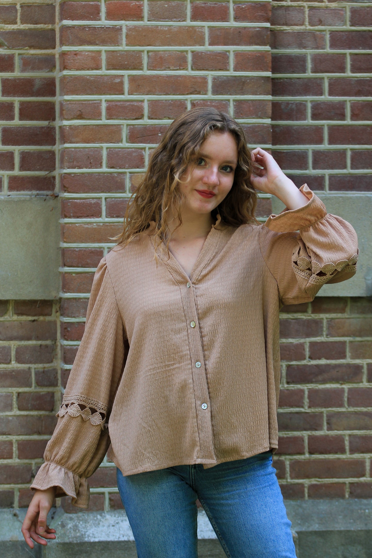 Blouse Flora | camel - Iristra