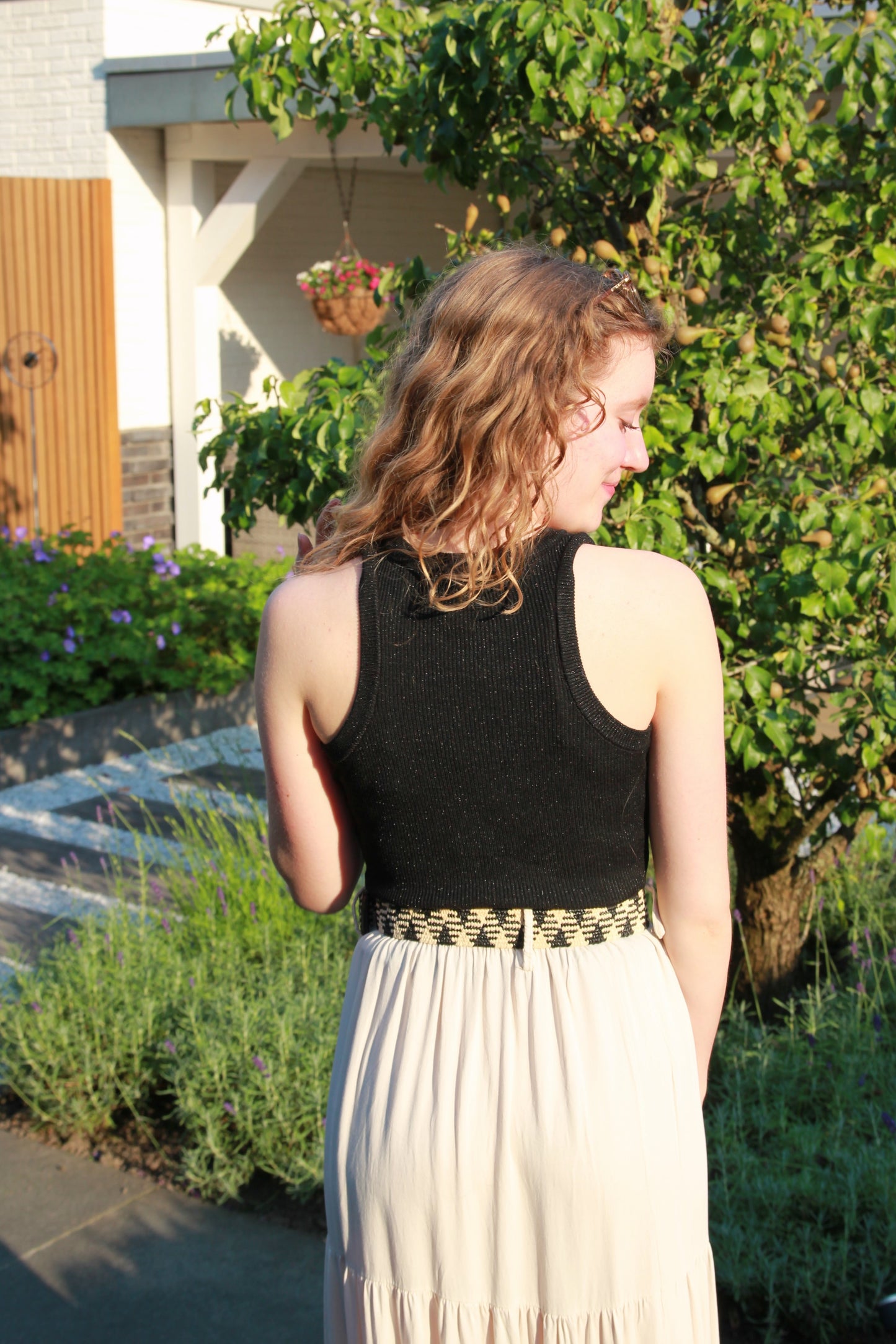 Glitter topje Ella | Zwart - Iristra