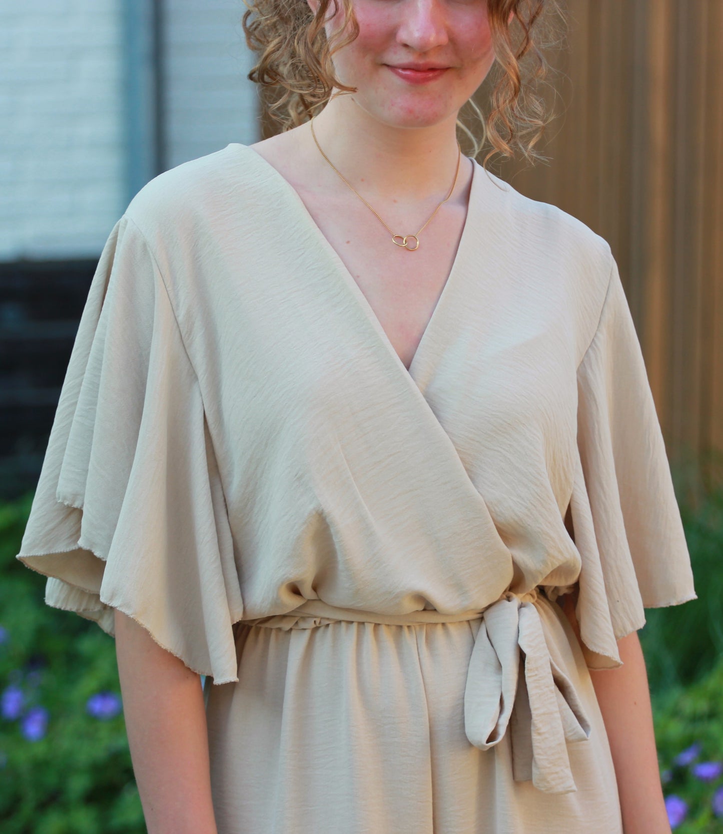Lange jumpsuit Delphine | Beige - Iristra