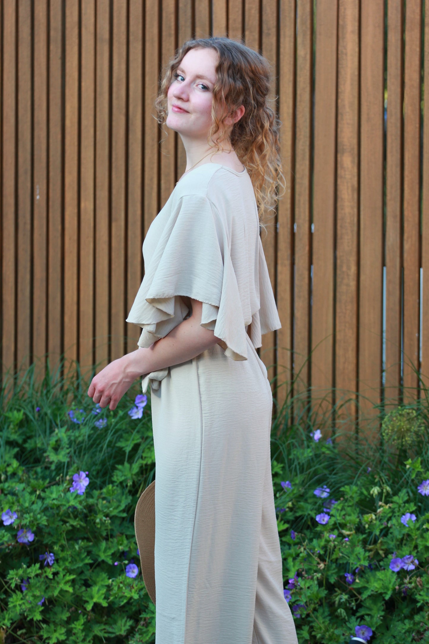 Lange jumpsuit Delphine | Beige - Iristra