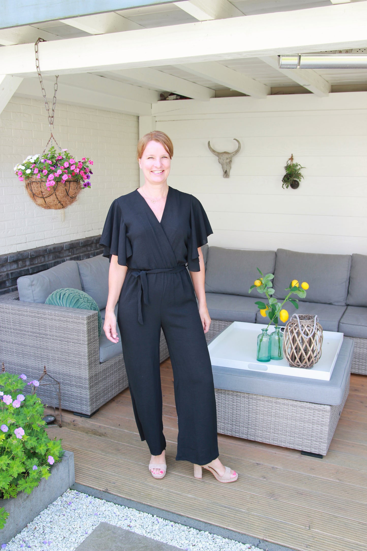 Lange jumpsuit Delphine | Zwart - Iristra