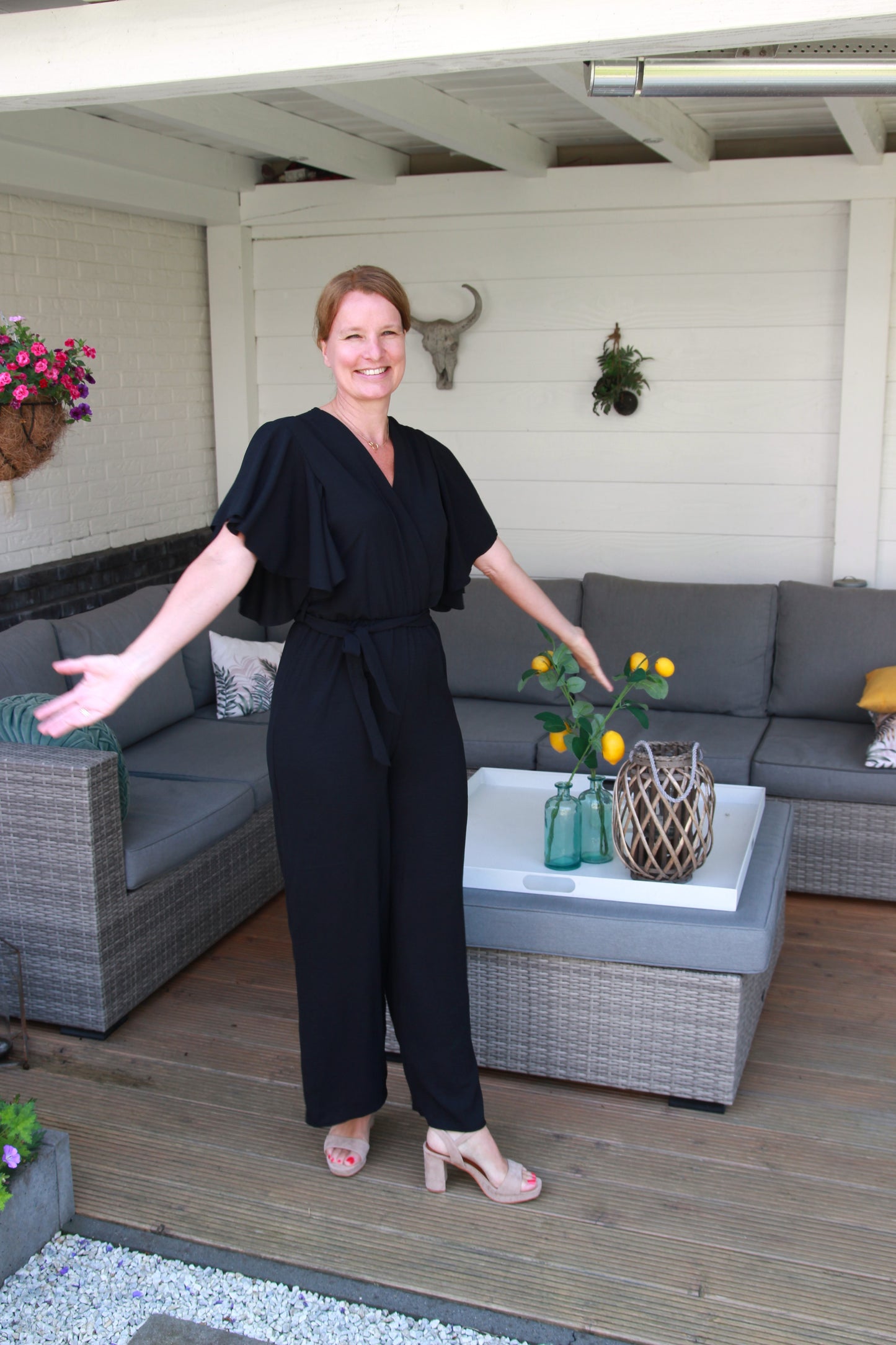 Lange jumpsuit Delphine | Zwart - Iristra