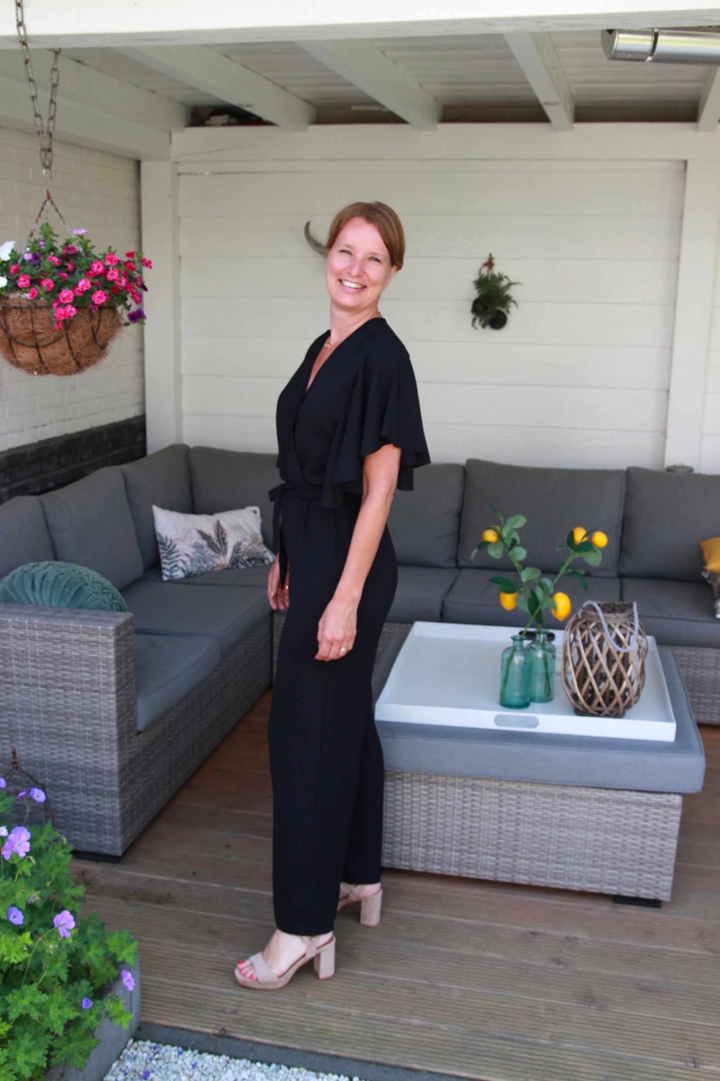 Lange jumpsuit Delphine | Zwart - Iristra