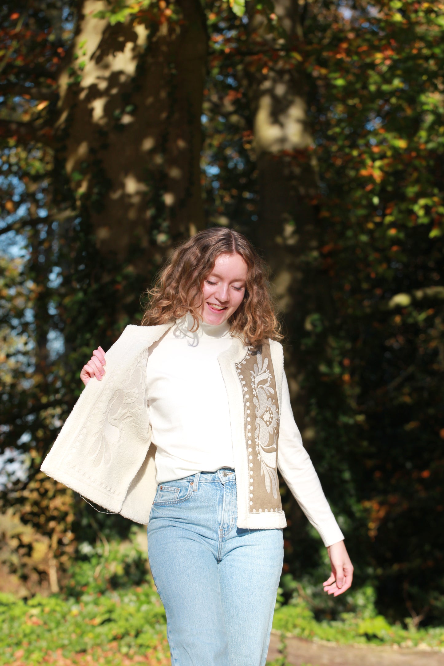 Coltrui en gilet setje | Groen-wit - Iristra