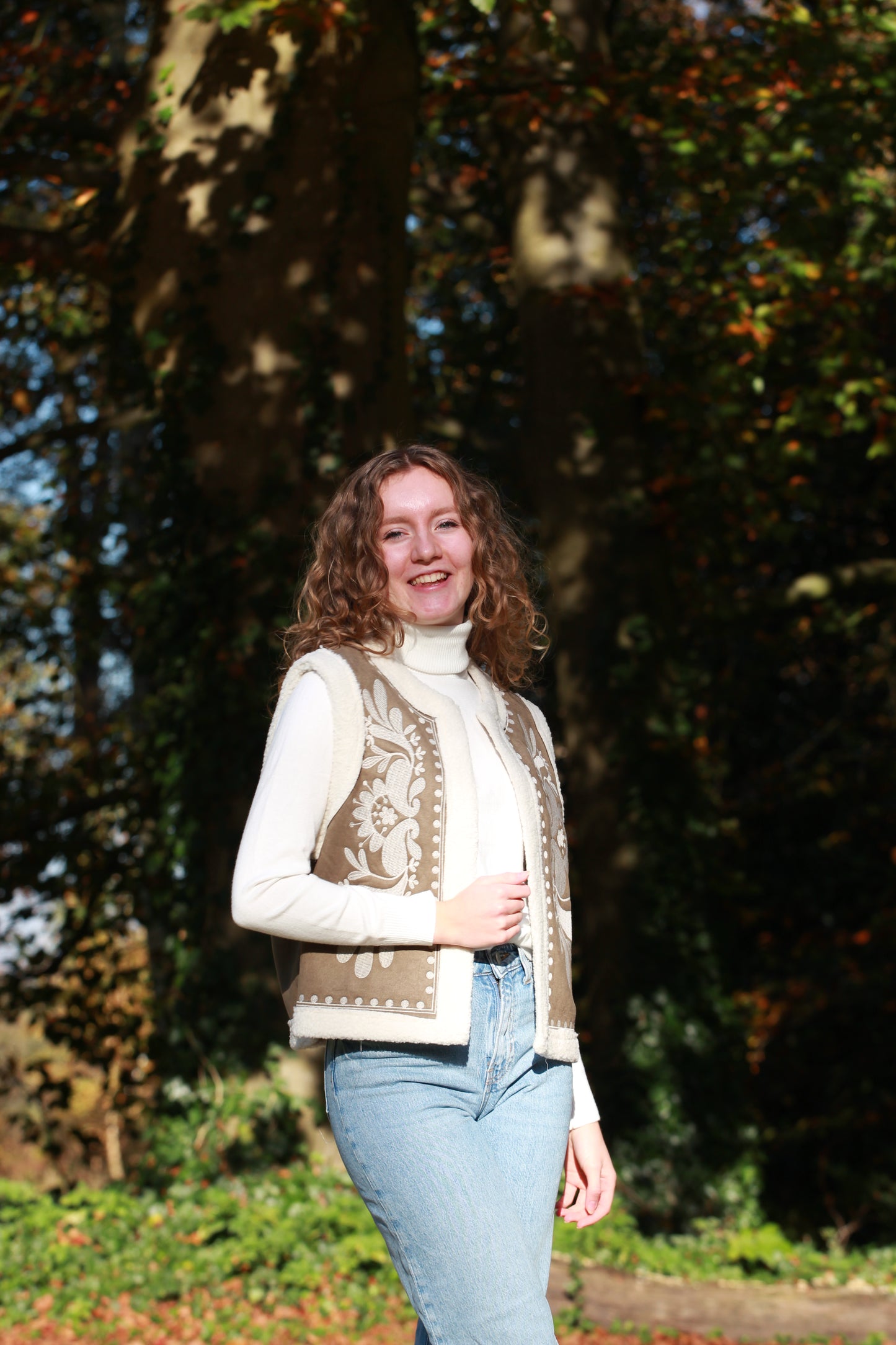 Coltrui en gilet setje | Groen-wit - Iristra