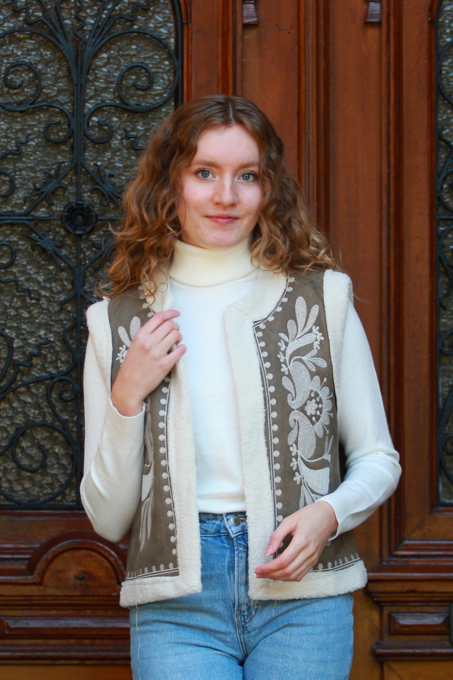 Coltrui en gilet setje | Groen-wit - Iristra