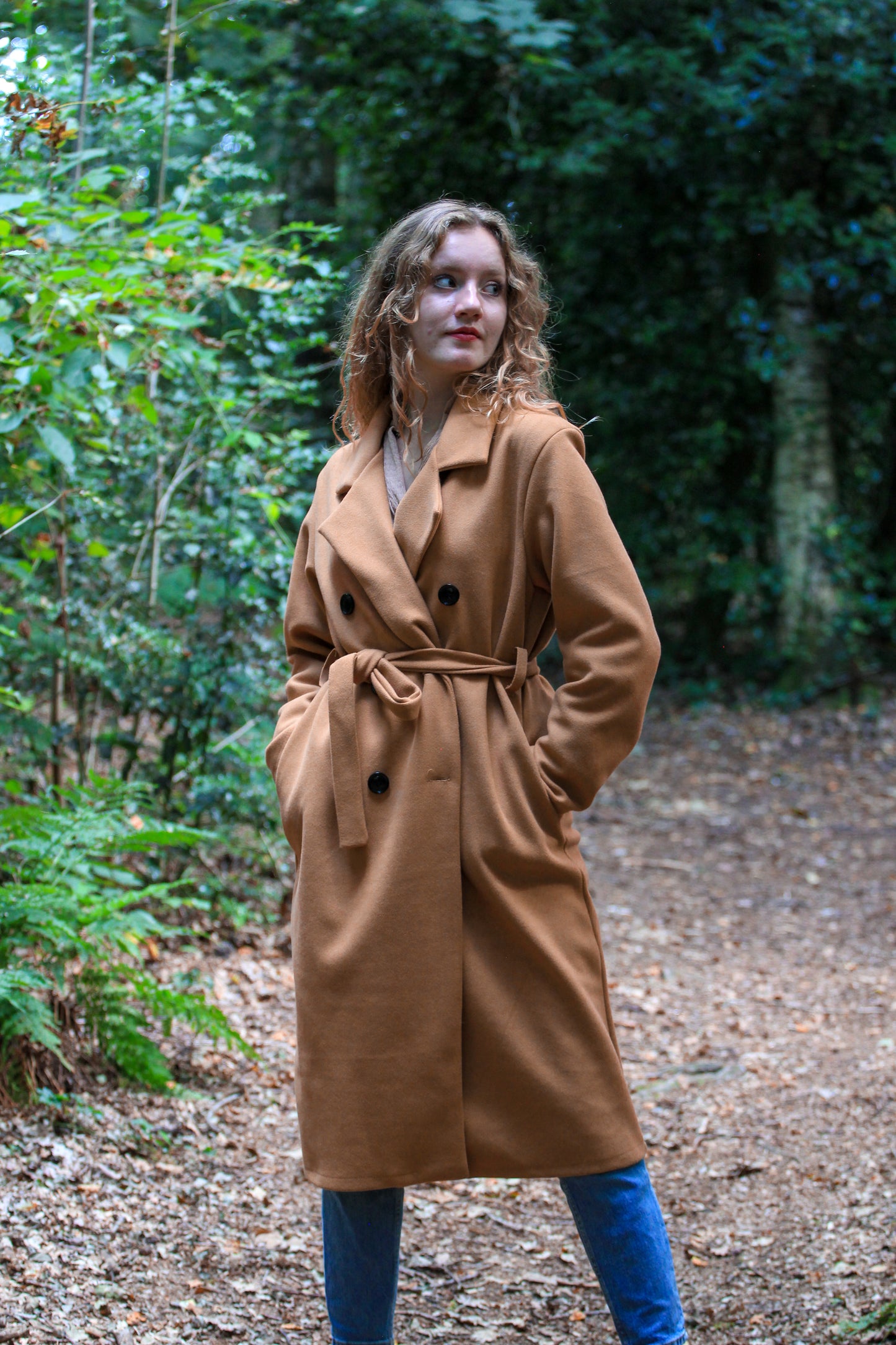 Trenchcoat met tailleriem Louise | camel