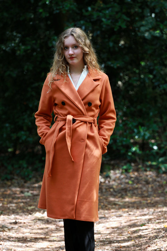 Trenchcoat met tailleriem Louise | sienna