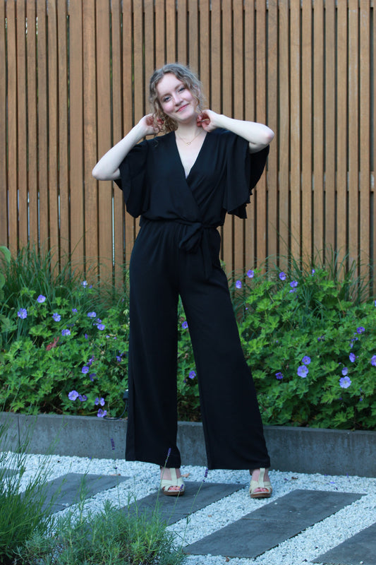 Lange jumpsuit Delphine | Zwart